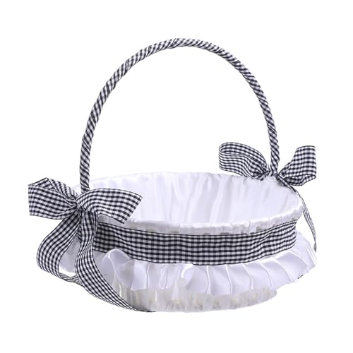 Wiederverwendbare Karierte Schöpfen Blumenkorb Kinder Leichte Hochzeit Wiederverwendbare Karierte Schöpfen Blumenkorb Kinder Leichte Hochzeit von YIZITU