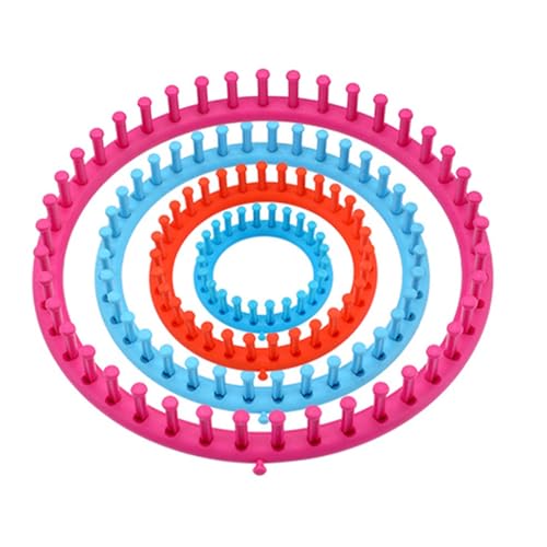 YIZITU 1 Oder 2 Set Strickrahmen Multifunktional Gestrickte Abgelegene Runde Rechteckige Strickplatte Für Hutschals Rund Rechteckig Gestrickt Für Schals Deckenhut Design von YIZITU