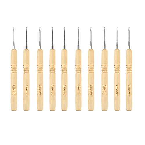 YIZITU 10-teiliges Häkelnadel-Set, ergonomische Holzgriffe, Anfänger-Häkelsets für Handnähen, Häkeln YIZITU 10-teiliges Häkelnadel-Set, ergonomische Holzgriffe, Anfänger-Häkelsets für Handnähen, Häkeln von YIZITU