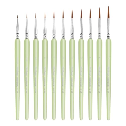 YIZITU 11 Stück/Set Wolf Haar Haken Linie Stift Multifunktionale Detailing Malerei Pinsel Handbemalte Hakenlinie Stift zum Zeichnen YIZITU 11 Stück/Set Wolf Haar Haken Linie Stift Multifunktionale Detailing Malerei Pinsel Handbemalte Hakenlinie Stift zum Zeichnen von YIZITU