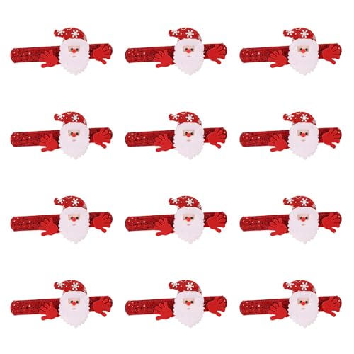 YIZITU 12 x Weihnachts-Armbänder für Kinder, Erwachsene, Strumpffüller, Partyzubehör, Dekoration, Armbänder von YIZITU