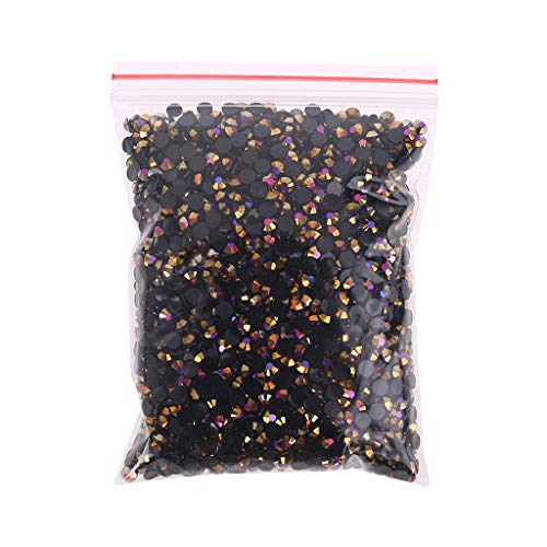 YIZITU 5000 Stück schwarze Strasssteine mit flacher Rückseite, runde Kristall-Strasssteine für Kunst, Kleidung, Schuhe, Taschen YIZITU 5000 Stück schwarze Strasssteine mit flacher Rückseite, runde Kristall-Strasssteine für Kunst, Kleidung, Schuhe, Taschen von YIZITU