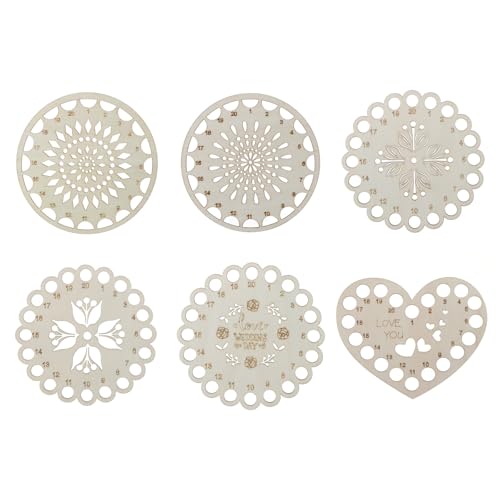 YIZITU 6pcs Holzfäden Organisatoren Box Für Kreuze Stickstickerei Und Handwerk Aufbewahrungslösung Dekorative Holznähzubehörbehälter von YIZITU