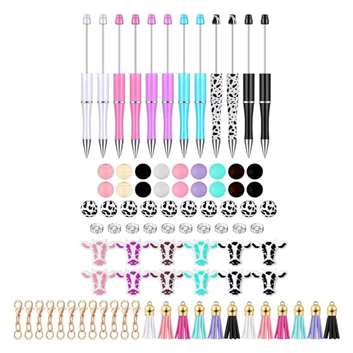 YIZITU 86-teiliges Kugelschreiber-Set mit Perlen-Kugelschreiber, Perlen, Haken und Quasten, lustiger Schreibstift YIZITU 86-teiliges Kugelschreiber-Set mit Perlen-Kugelschreiber, Perlen, Haken und Quasten, lustiger Schreibstift von YIZITU