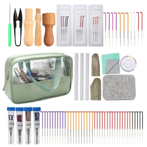 YIZITU Anfänger-Nadelfilz-Set mit verschiedenen Größen, Filznadel, Fingerlinge, Holzgriff, Schere, Filzpad zum Basteln YIZITU Anfänger-Nadelfilz-Set mit verschiedenen Größen, Filznadel, Fingerlinge, Holzgriff, Schere, Filzpad zum Basteln von YIZITU