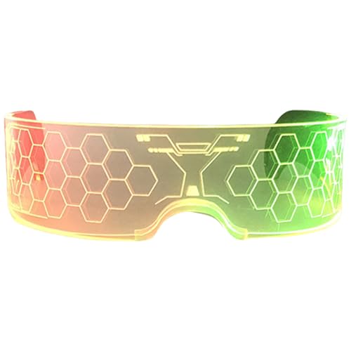 YIZITU Coole LED-Blinkbrille, Festival-Brille, dekorative leuchtende Brille für festliche Zusammenkünfte YIZITU Coole LED-Blinkbrille, Festival-Brille, dekorative leuchtende Brille für festliche Zusammenkünfte von YIZITU
