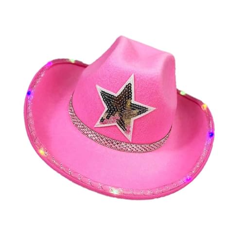YIZITU Cowboyhüte mit Schmucksteinen, schwer, beleuchtet, Panamahut, Überraschungsgeschenk für Mädchen, Jungen, Brauthut für Karneval, Musikfestival YIZITU Cowboyhüte mit Schmucksteinen, schwer, beleuchtet, Panamahut, Überraschungsgeschenk für Mädchen, Jungen, Brauthut für Karneval, Musikfestival von YIZITU