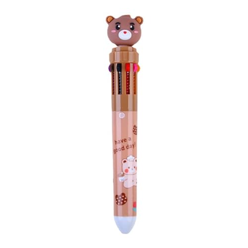 YIZITU Druckkugelschreiber Lovely Bear Kugelschreiber 0,5 mm 10 in 1 mehrfarbiger Stift Schreibstift Büro Schulbedarf YIZITU Druckkugelschreiber Lovely Bear Kugelschreiber 0,5 mm 10 in 1 mehrfarbiger Stift Schreibstift Büro Schulbedarf von YIZITU