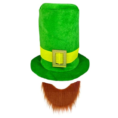 YIZITU Feiern Sie den Patricking-Tag in eleganten Stilen mit einem festlichen grünen Oberteil, Hut und Bart für jedes Alter, Party-Dekoration YIZITU Feiern Sie den Patricking-Tag in eleganten Stilen mit einem festlichen grünen Oberteil, Hut und Bart für jedes Alter, Party-Dekoration von YIZITU