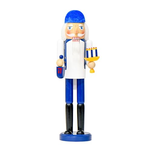 YIZITU Feiertags-Nussknacker mit Menora und Dreidels-Statue, Holzfigur, Heimdekoration, für Weihnachten, Chanukka, Feier, Kaminsims, Nussknacker, Dekorationen YIZITU Feiertags-Nussknacker mit Menora und Dreidels-Statue, Holzfigur, Heimdekoration, für Weihnachten, Chanukka, Feier, Kaminsims, Nussknacker, Dekorationen von YIZITU