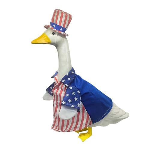 YIZITU Gänse Outfit Veranda Gänse Kostüm für Figur Dekoration Hof Kleidung für Garten Veranda Dekoration Patriotisches Kleidungsset von YIZITU