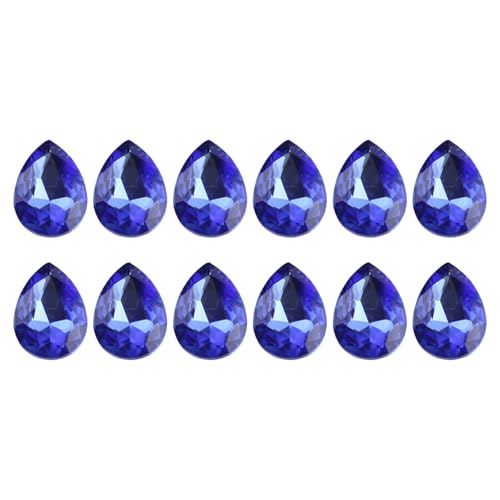 YIZITU Glasstrasssteine mit spitzer Rückseite, 10 x 14 mm, zum Aufkleben, für Handy, Schuhe, Mantel, 12 Stück YIZITU Glasstrasssteine mit spitzer Rückseite, 10 x 14 mm, zum Aufkleben, für Handy, Schuhe, Mantel, 12 Stück von YIZITU