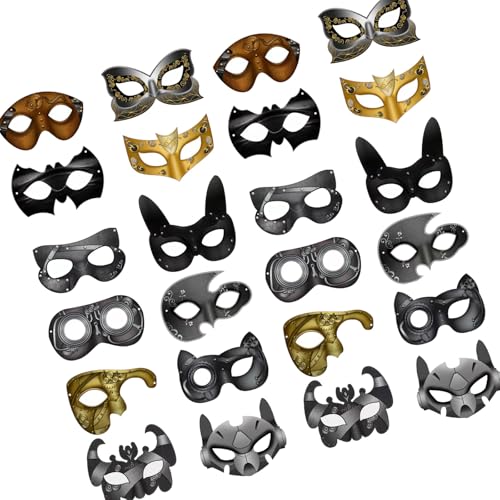 YIZITU Halbgesichtsmaskerade aus bemaltem Pappmaché, für Jungen und Mädchen, Halloween-Kostüm, Zubehör, Cosplay, Party-Requisiten YIZITU Halbgesichtsmaskerade aus bemaltem Pappmaché, für Jungen und Mädchen, Halloween-Kostüm, Zubehör, Cosplay, Party-Requisiten von YIZITU