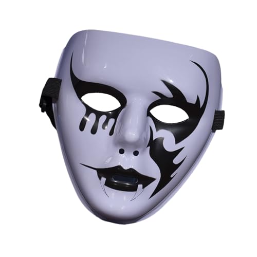 YIZITU Handbemalte Halloween-Maske, Maskerade, Straßentanz, Dämonen, Step-Dance-Maske, für Cosplay, Party, Halloween von YIZITU
