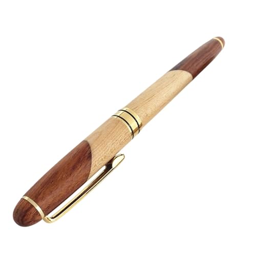 YIZITU Holzroller, Holz-Kugelschreiber mit Metallstift-Clip, schnell trocknende Tinten, Business-Sing-Stift zum Schreiben von Journaling von YIZITU