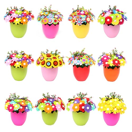 YIZITU Kids Button Bouquet Art Crafting Project Kits Für Schulkinder Kunstklasse Unterricht Requisiten Handgefertigtes Geschenk Blumen Blumenkronen Kit Bulk Blumenwanddekoration YIZITU Kids Button Bouquet Art Crafting Project Kits Für Schulkinder Kunstklasse Unterricht Requisiten Handgefertigtes Geschenk Blumen Blumenkronen Kit Bulk Blumenwanddekoration von YIZITU