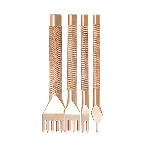 YIZITU Leder-Bastelwerkzeug-Set, Zinken-Werkzeug-Set, Lederhandwerk, Schnürung, Nähwerkzeug, Lederarbeiten, Lochstanzer, Schneidwerkzeug, 4 Stück YIZITU Leder-Bastelwerkzeug-Set, Zinken-Werkzeug-Set, Lederhandwerk, Schnürung, Nähwerkzeug, Lederarbeiten, Lochstanzer, Schneidwerkzeug, 4 Stück von YIZITU