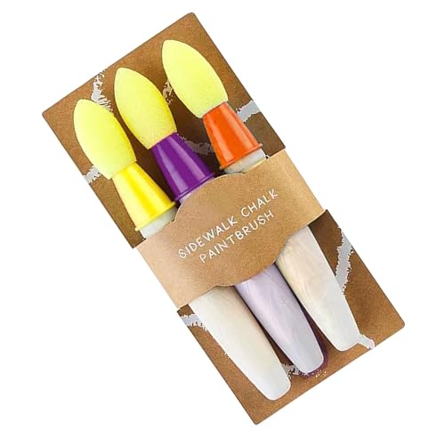YIZITU Mach Dir Selbst Bürgersteig Pinsel Pinsel Pack Von 3 Für Lebendige Kunst Auf Verschiedenen Oberflächen Kreidekunst von YIZITU