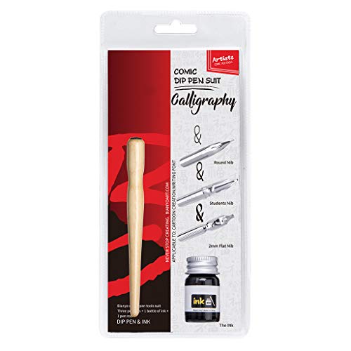 YIZITU Manga Dip Stift Set Zeichnung Kit 3 Nibs Holzhalter Tinte Kalligraphie Werkzeuge Wassermann Füllfederhalte Pen YIZITU Manga Dip Stift Set Zeichnung Kit 3 Nibs Holzhalter Tinte Kalligraphie Werkzeuge Wassermann Füllfederhalte Pen von YIZITU