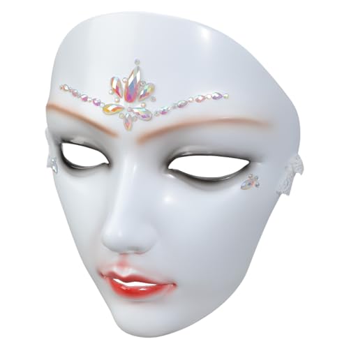 YIZITU Maskerade Beauty Cosplay Mechanisches Vollgesicht für Karneval Halloween Dress Up Party Damen Herren YIZITU Maskerade Beauty Cosplay Mechanisches Vollgesicht für Karneval Halloween Dress Up Party Damen Herren von YIZITU