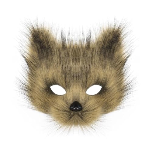 YIZITU Maskerade Gesicht Fuchs Gesicht Plüsch Tier Gesicht Dress Up Gesicht Wolf Gesicht Halbes Gesicht YIZITU Maskerade Gesicht Fuchs Gesicht Plüsch Tier Gesicht Dress Up Gesicht Wolf Gesicht Halbes Gesicht von YIZITU