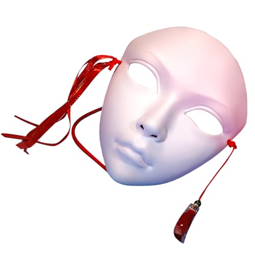 YIZITU Maskerade Handbemaltes Vollgesichts-Maskerade-Kostüm-Zubehör für Frauen, Bühnenspiel-Mottopartys von YIZITU