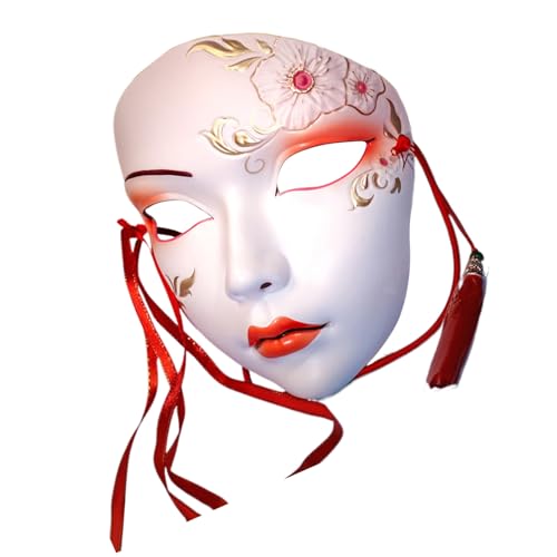 YIZITU Maskerade Handbemaltes Vollgesichts-Maskerade-Kostüm-Zubehör für Frauen, Bühnenspiel-Mottopartys YIZITU Maskerade Handbemaltes Vollgesichts-Maskerade-Kostüm-Zubehör für Frauen, Bühnenspiel-Mottopartys von YIZITU