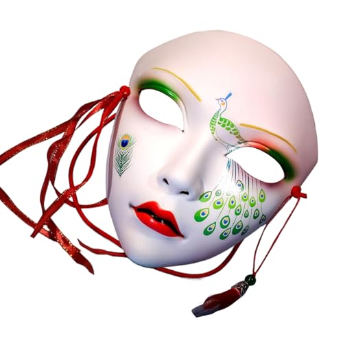 YIZITU Maskerade Handbemaltes Vollgesichts-Maskerade-Kostüm-Zubehör für Frauen, Bühnenspiel-Mottopartys YIZITU Maskerade Handbemaltes Vollgesichts-Maskerade-Kostüm-Zubehör für Frauen, Bühnenspiel-Mottopartys von YIZITU