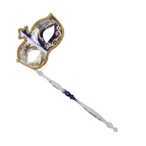 YIZITU Maskerade mit Haltestab, Halloween-Kostüm, Venezianer, Karneval, Karneval für Party von YIZITU