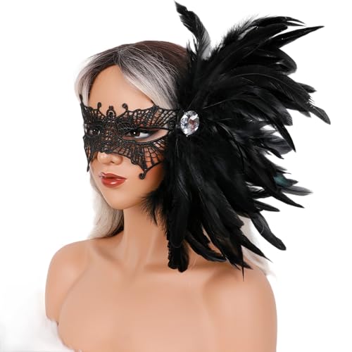 YIZITU Maskeraden für Damen, Karneval, Abschlussball, Venezianer, Halloween-Party, Fasching, Partyzubehör, Kostümzubehör-Set für Männer, Erwachsene, Frauen von YIZITU