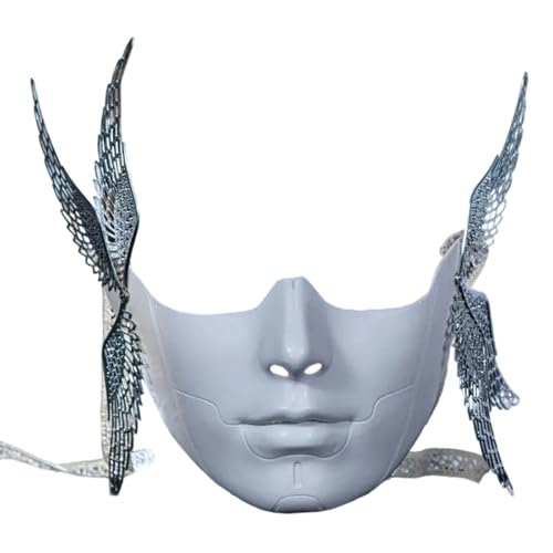 YIZITU Mechanisch mit Flügel-Maskerade, halbes Gesicht, Halloween, Cosplay, Zubehör für Damen und Herren, Maskerade, Cosplay YIZITU Mechanisch mit Flügel-Maskerade, halbes Gesicht, Halloween, Cosplay, Zubehör für Damen und Herren, Maskerade, Cosplay von YIZITU