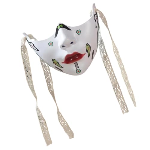 YIZITU Mechanische Halbgesichtsmaskerade für Erwachsene, Party, Cosplay, Ästhetik für Halloween, Weihnachtsfeier von YIZITU