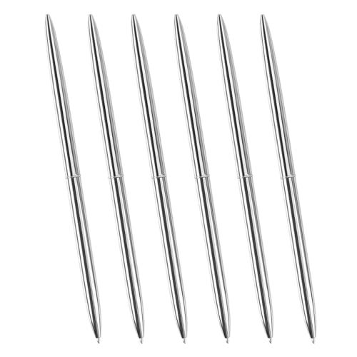 YIZITU Metall-Kugelschreiber mit Drehfunktion, langer Signierstift, zum Öffnen und Schließen, 6 Stück YIZITU Metall-Kugelschreiber mit Drehfunktion, langer Signierstift, zum Öffnen und Schließen, 6 Stück von YIZITU