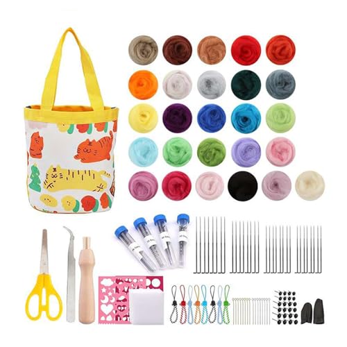 YIZITU Nadelfilz-Kits, Nadelfilz-Starterwerkzeug, Filznadel-Kits, Wollfilz-Kits für Bastelarbeiten, Heimdekoration YIZITU Nadelfilz-Kits, Nadelfilz-Starterwerkzeug, Filznadel-Kits, Wollfilz-Kits für Bastelarbeiten, Heimdekoration von YIZITU