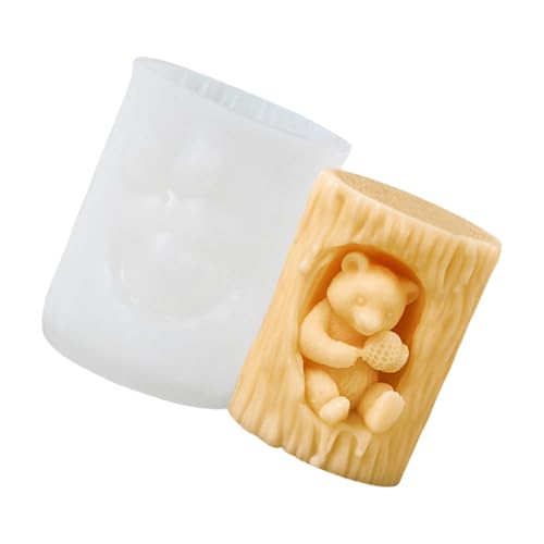 YIZITU Niedliche Bärenformen, Gießformen, Silikon, Ornament, Pflaster, Cartoon-Tier, Epoxidharz, Gussteile, niedlicher Bär, Tier, Silikon-Bastelbedarf von YIZITU