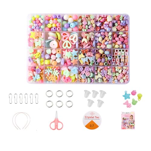 YIZITU Perlen-Set, Acrylperlen, bunte Perlen in 24 Stilen, handgefertigt, Schmuckherstellung, Bastelprojekt, Perlen für Frauen und Mädchen YIZITU Perlen-Set, Acrylperlen, bunte Perlen in 24 Stilen, handgefertigt, Schmuckherstellung, Bastelprojekt, Perlen für Frauen und Mädchen von YIZITU