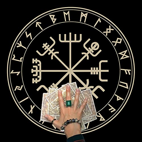 YIZITU Quadratisches Flanell Tarot Altartuch Kartenbrett Spiel Astrologie Orakel Kartenunterlage Tischdecke Kartenmatte Wahrsagerei Tischdecke Wahrsagerei Tischdecke Tarot Lesetuch Tarot Tarot von YIZITU