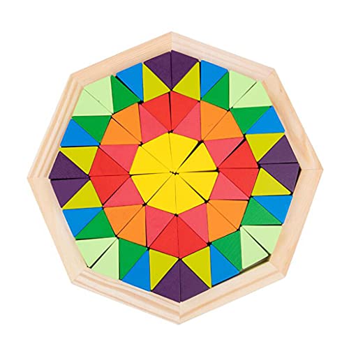 YIZITU Rainbow Educational Stapel Block Set Holz Rätsel Stapelspielzeug Vorschule Lernen Geometrische Board Block Puzzlehblöcke YIZITU Rainbow Educational Stapel Block Set Holz Rätsel Stapelspielzeug Vorschule Lernen Geometrische Board Block Puzzlehblöcke von YIZITU