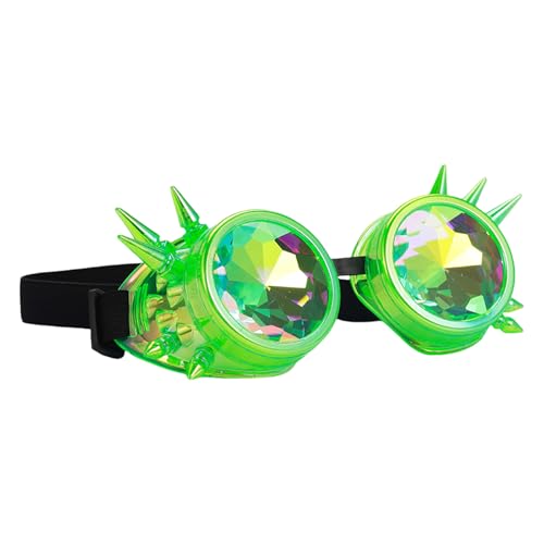 YIZITU Sterevunk Brille Brille Kaleidoskope Raves Goggles Halloween Cosplay Party Kostüm Psychedelik Brille Brille von YIZITU