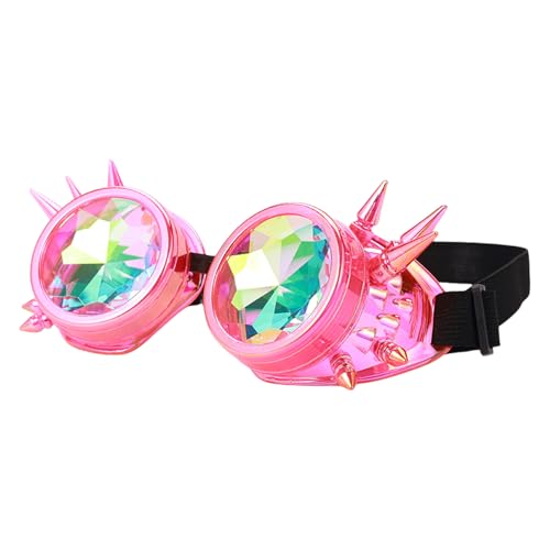 YIZITU Sterevunk Brille Brille Kaleidoskope Raves Goggles Halloween Cosplay Party Kostüm Psychedelik Brille Brille YIZITU Sterevunk Brille Brille Kaleidoskope Raves Goggles Halloween Cosplay Party Kostüm Psychedelik Brille Brille von YIZITU