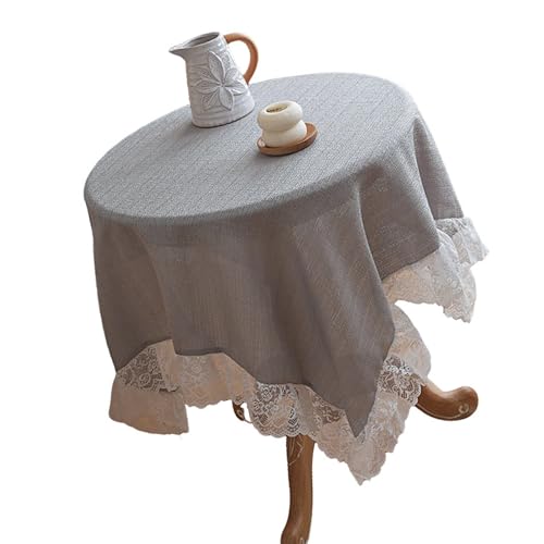 YIZITU Tischdecke aus Polyester mit Spitzenbesatz, atmungsaktiv und maschinenwaschbar, für Partys, Heimdekoration, Polyester-Spitzentischdecke YIZITU Tischdecke aus Polyester mit Spitzenbesatz, atmungsaktiv und maschinenwaschbar, für Partys, Heimdekoration, Polyester-Spitzentischdecke von YIZITU