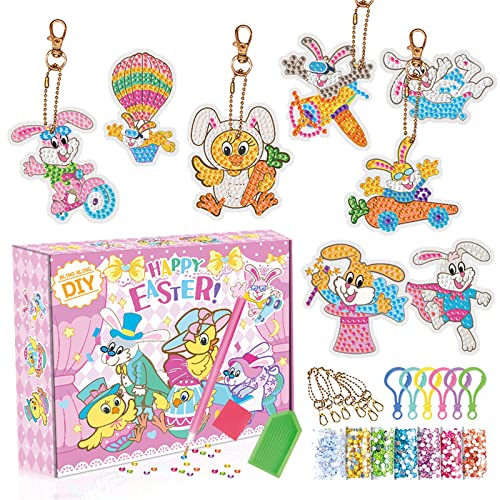 YIZITU Twinkle Schlüsselketten Für Geburtstage Reisen Reisen Souvenirs Hauswarming Kit Süße Kristall Kaninchen Anhänger Keyring Charms Charms von YIZITU