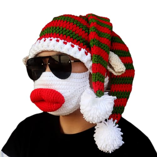 YIZITU Unisex Weihnachtsmütze, bunt, gestrickt, lustig, Urlaubskostüm, Hüte mit Strick für Party YIZITU Unisex Weihnachtsmütze, bunt, gestrickt, lustig, Urlaubskostüm, Hüte mit Strick für Party von YIZITU