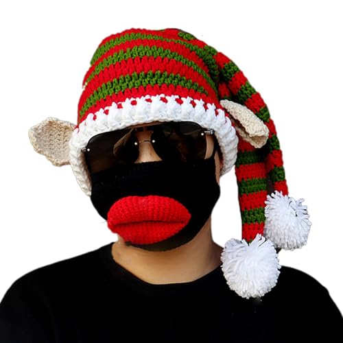 YIZITU Unisex Weihnachtsmütze, bunt, gestrickt, lustig, Urlaubskostüm, Hüte mit Strick für Party YIZITU Unisex Weihnachtsmütze, bunt, gestrickt, lustig, Urlaubskostüm, Hüte mit Strick für Party von YIZITU