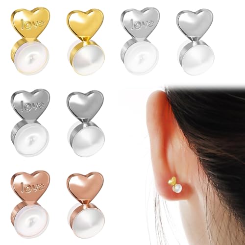YIZWINS 4 Paar süße hängende Ohrring-Liebes-Ohrringverschlüsse, schwere Ohrringe und Ohrringe aus Silikon-Ohrringverschlüssen, Damen-Ohrringverschlüsse aus Silber (Gold, Silber, Weiß, Roségold) YIZWINS 4 Paar süße hängende Ohrring-Liebes-Ohrringverschlüsse, schwere Ohrringe und Ohrringe aus Silikon-Ohrringverschlüssen, Damen-Ohrringverschlüsse aus Silber (Gold, Silber, Weiß, Roségold) von YIZWINS