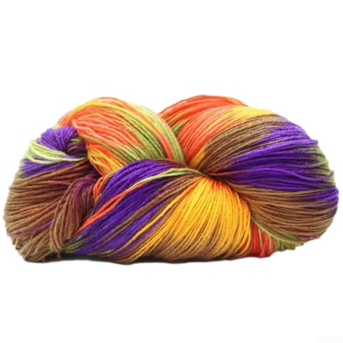 Acryl für Regenbogen-Garn zum Selbermachen, 50 g, EcoDyed Garn, ideal für handgefertigte Pullover, Schals, Puppen und andere Bastelarbeiten (05) von YJDOORPLAY