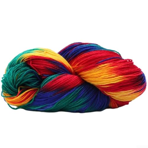 Acryl für Regenbogen-Garn zum Selbermachen, 50 g, EcoDyed Garn, ideal für handgefertigte Pullover, Schals, Puppen und andere Bastelarbeiten (10) von YJDOORPLAY