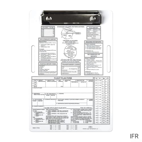 Optimal Pilot Kniebrett aus Aluminium zum Aufzeichnen von Fluginformationen mit einfacher Dokumentenaufbewahrung (IFR) von YJDOORPLAY