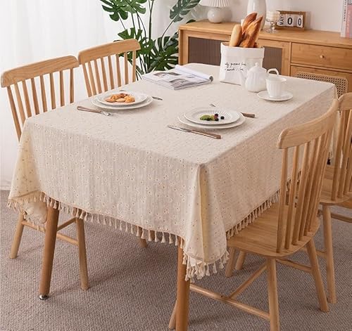 YJDZ Jacquard-Tischdecke aus Baumwolle, rustikal, rechteckig, mit passenden Servietten, 140 x 300 cm YJDZ Jacquard-Tischdecke aus Baumwolle, rustikal, rechteckig, mit passenden Servietten, 140 x 300 cm von YJDZ