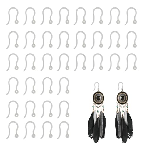 YJFY 100 Stück Ohrring Haken Hypoallergene Ohrhaken Ohrhänger Ohrhaken Ohrringhaken Aus Kunststoff Geeignet für Menschen, die keine Metallohrhaken verwenden können Für Ohrringe, Anhänger (weiß) YJFY 100 Stück Ohrring Haken Hypoallergene Ohrhaken Ohrhänger Ohrhaken Ohrringhaken Aus Kunststoff Geeignet für Menschen, die keine Metallohrhaken verwenden können Für Ohrringe, Anhänger (weiß) von YJFY